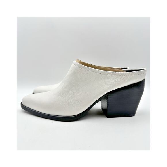 Naturalizer Womens Fairmont Mules US 12 M EU 43 White Leather Slip On NWOB - Picture 7 of 12